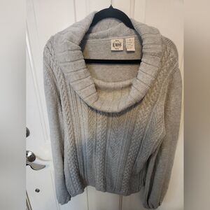 Tailor B. Moss Light Gray Cowl Neck Sweater